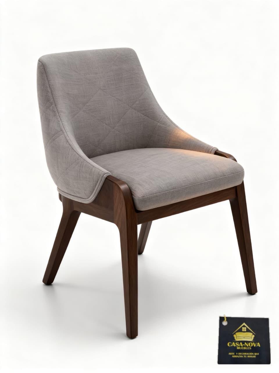 Silla Comedor Capitoné Gris
